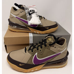 Size 9 Nike Atmos x LeBron 18 Low Viotech Brown Suede Leather Brand New In Box